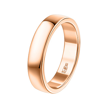 Классическое обручальное кольцо из красного золота 200-000-310