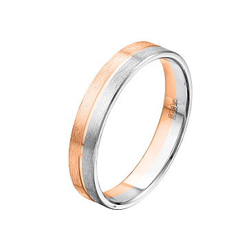 Обручальное кольцо двухсплавное шириной 4 мм 530-000-806